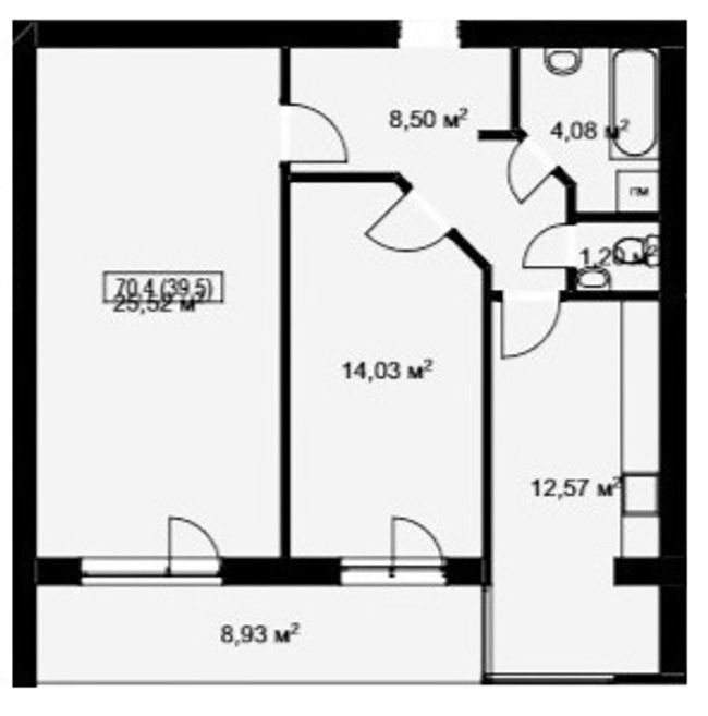 2-кімнатна 68 м² в ЖК Хвиля від 20 950 грн/м², смт Брюховичі