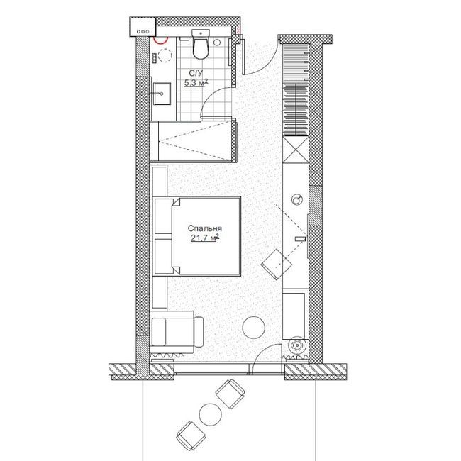 1-кімнатна 23.78 м² в Апарт-готель Premier Resort від 77 300 грн/м², с. Поляниця