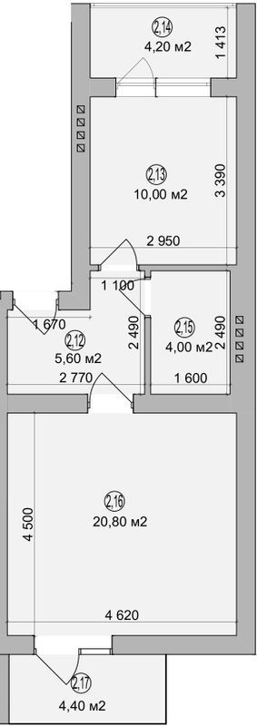 1-комнатная 45.9 м² в ЖК Перфект Хаус от 9 100 грн/м², г. Калуш