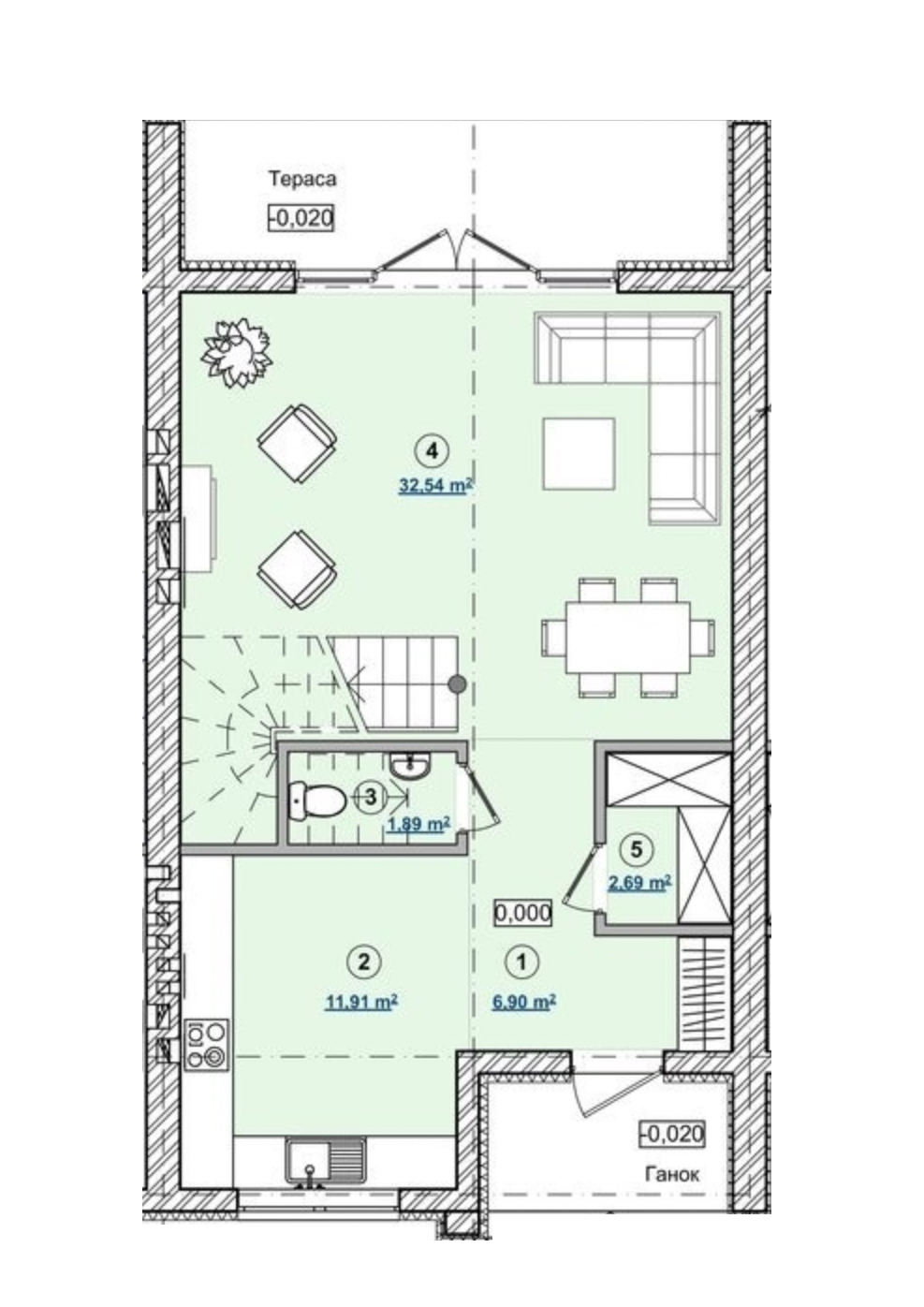 Таунхаус 111.7 м² в КП Капитель от 13 697 грн/м², с. Зубра