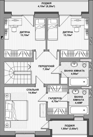 Таунхаус 145 м² в Таунхаусы DreamVille от 16 621 грн/м², с. Солонка