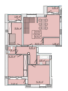 3-кімнатна 96.94 м² в ЖК Сонячні Пагорби від 12 500 грн/м², м. Пустомити