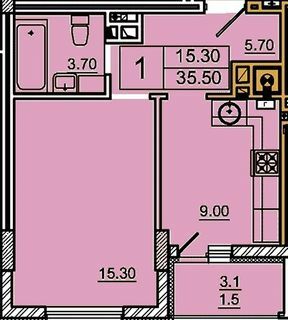 1-кімнатна 35.5 м² в ЖК на вул. Кругла, 5А від забудовника, Львів