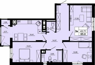 3-кімнатна 85 м² в ЖК Новий від 19 250 грн/м², Львів