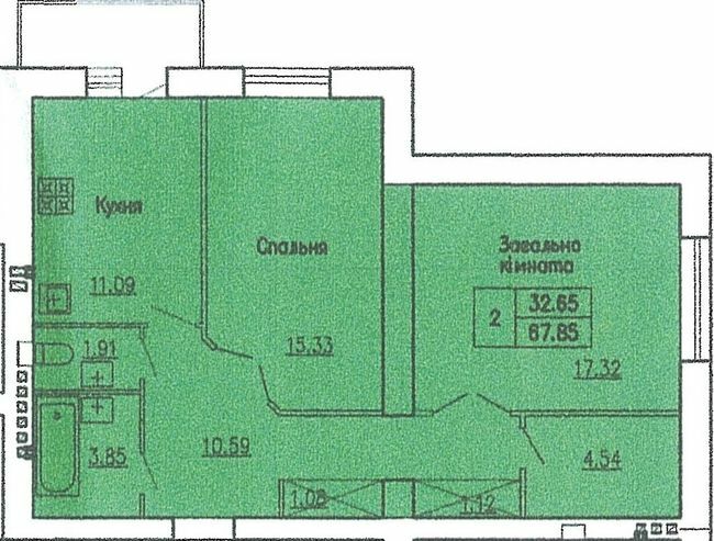 2-кімнатна 67.85 м² в ЖК на вул. Гагаріна, 1 від 10 000 грн/м², м. Кам`янець-Подільський