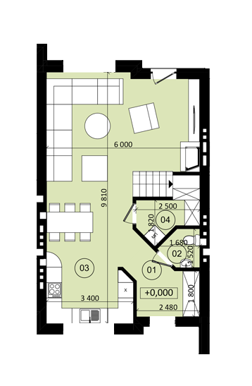 Таунхаус 112.83 м² в КМ Палітра від забудовника, с. Лапаївка