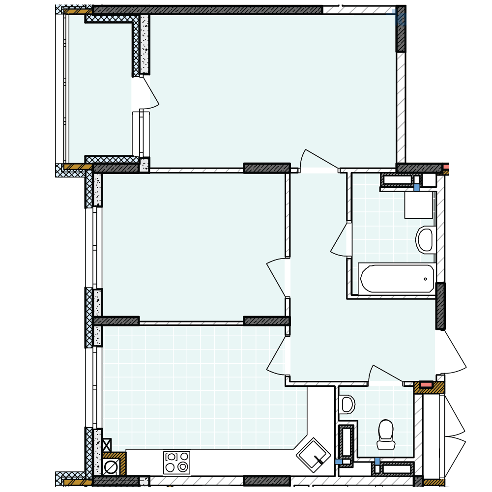 2-кімнатна 64.64 м² в ЖК Озерний гай (Гатне) від 21 038 грн/м², с. Гатне