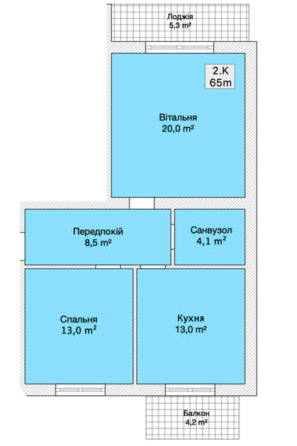 2-кімнатна 65 м² в ЖК на вул. Лялі Ратушної, 110 від 21 000 грн/м², Вінниця