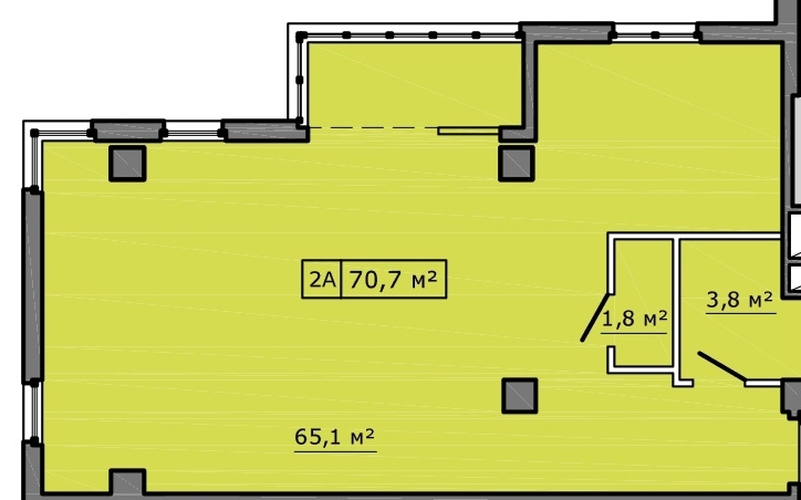 2-комнатная 70.7 м² в ЖК Кировский от 15 850 грн/м², г. Мелитополь