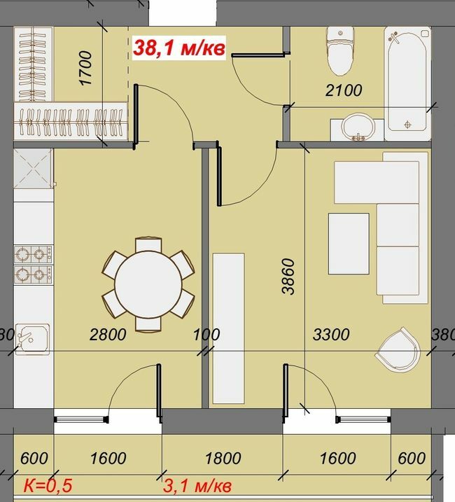 1-кімнатна 38.1 м² в ЖК Сольво від 18 800 грн/м², м. Свалява