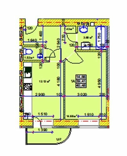 1-комнатная 40.48 м² в ЖК на ул. Стрелецкая, 1 от 10 000 грн/м², Чернигов