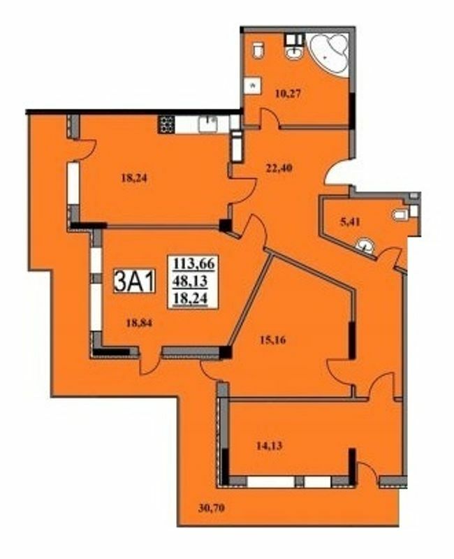 3-комнатная 113.66 м² в ЖК Тихий центр от 17 500 грн/м², Черкассы