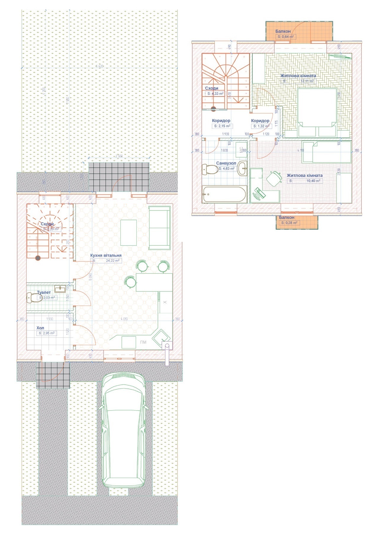 Таунхаус 71.35 м² в Таунхаус Рівер Таун от 15 557 грн/м², Черкассы