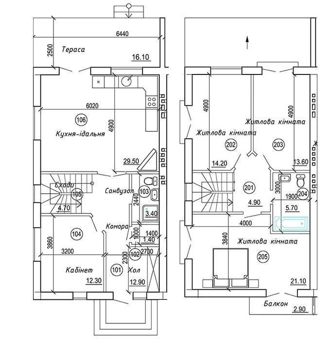 Дуплекс 126 м² в КГ Dream Town от 16 587 грн/м², Черкассы