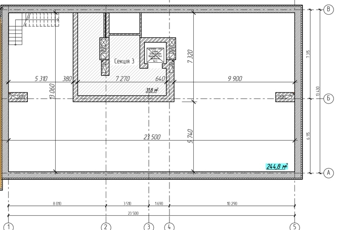 Помещение свободного назначения 244.8 м² в ЖК Bridge Tower от застройщика, Ровно