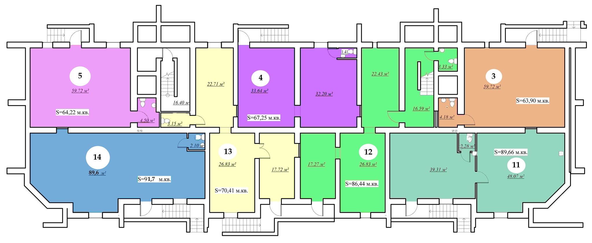 Помещение свободного назначения 89.6 м² в ЖК Rivbud от застройщика, Ровно