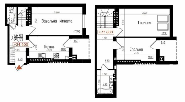 Двухуровневая 89.3 м² в ЖК Сонячний от застройщика, Тернополь