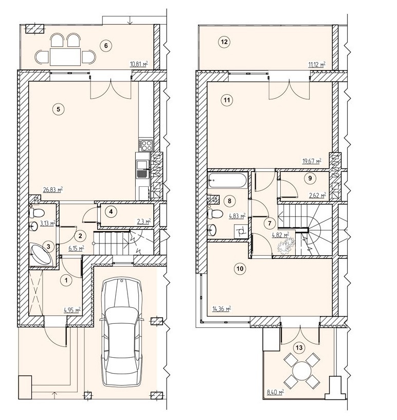 Таунхаус 98.76 м² в Таунхаус GreenVille от 14 277 грн/м², Ровно