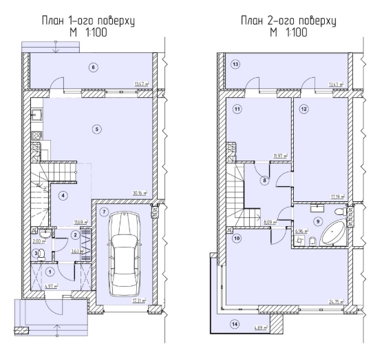 Таунхаус 148.27 м² в Таунхаус GreenVille від забудовника, Рівне