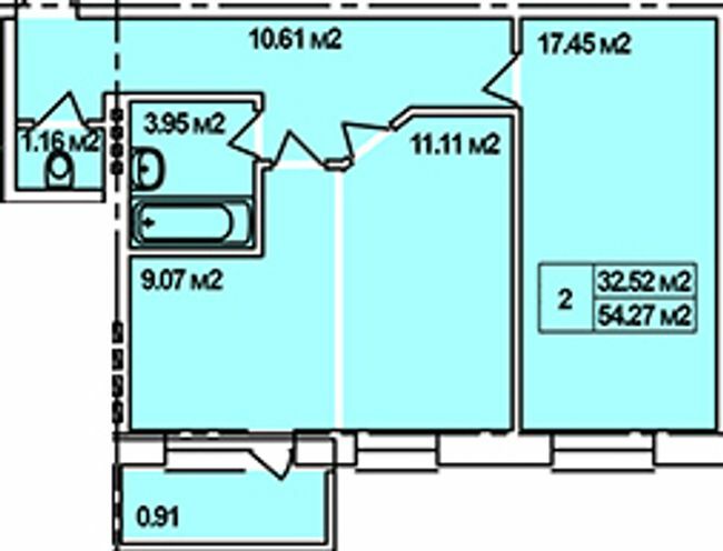 2-кімнатна 54.27 м² в ЖК на вул. Коваля, 2 від 14 950 грн/м², м. Березне