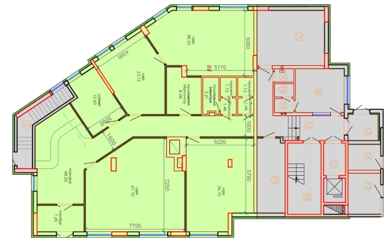 Офис 23.12 м² в КД Солнечный от застройщика, Сумы