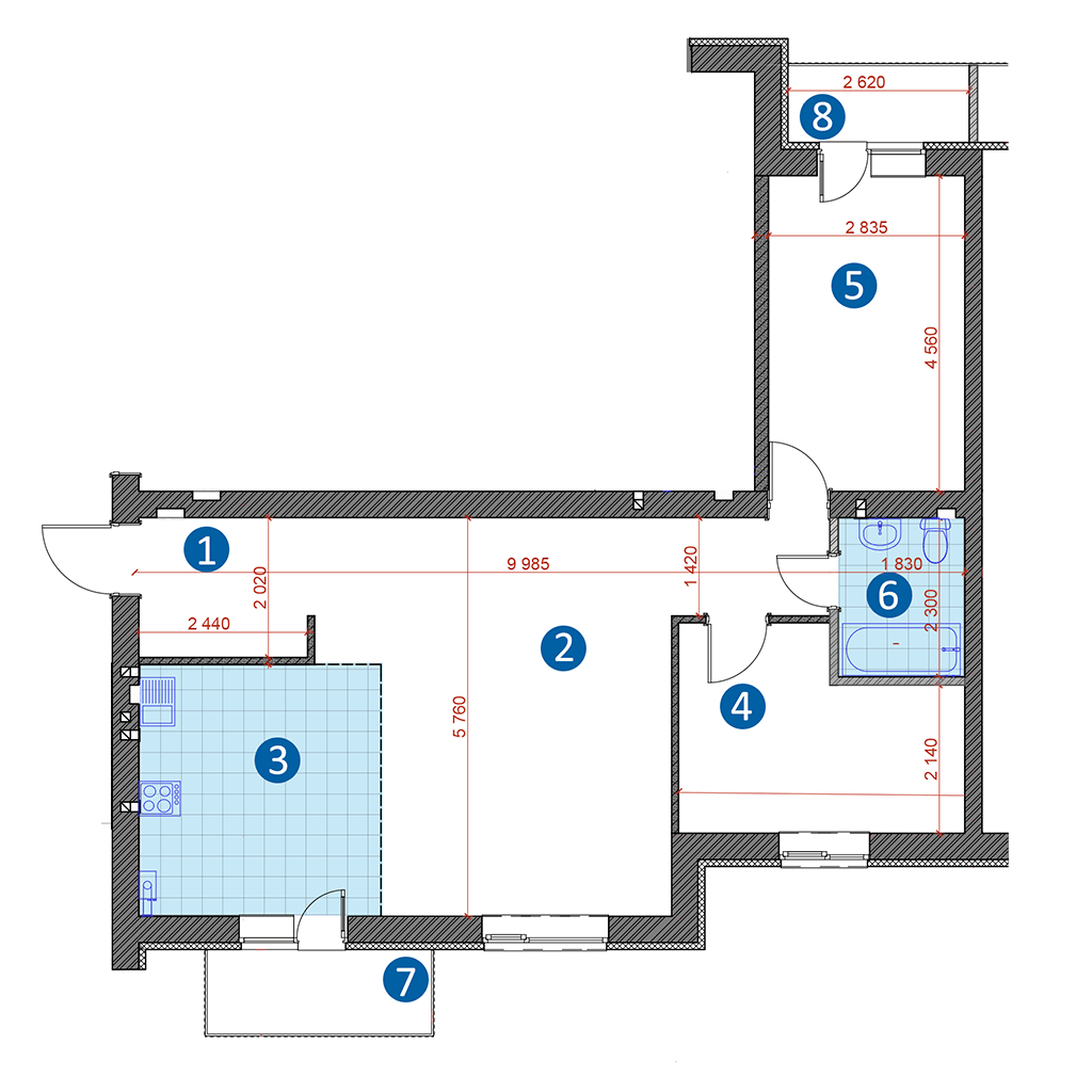 3-кімнатна 75.8 м² в ЖК Затишок від 12 200 грн/м², м. Кременчук