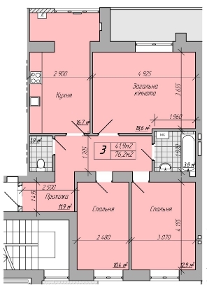 3-комнатная 76.2 м² в ЖК на ул. Лейтенанта Покладова, 29 от 13 500 грн/м², г. Кременчуг