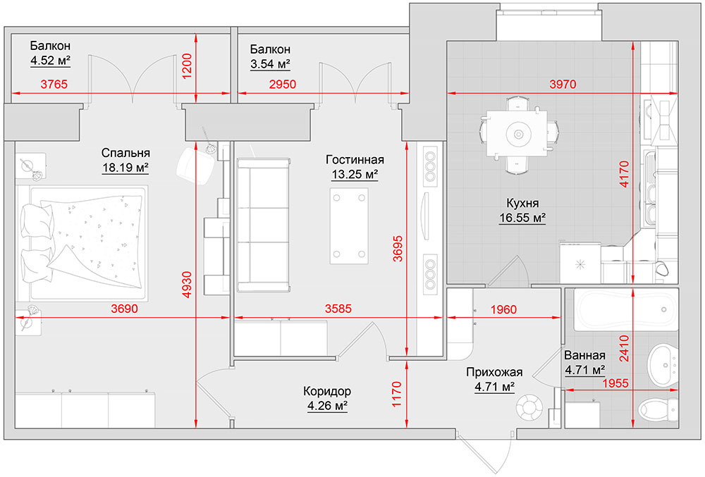 2-комнатная 68 м² в ЖК на ул. Майора Борищака, 17/48 от 17 900 грн/м², г. Кременчуг