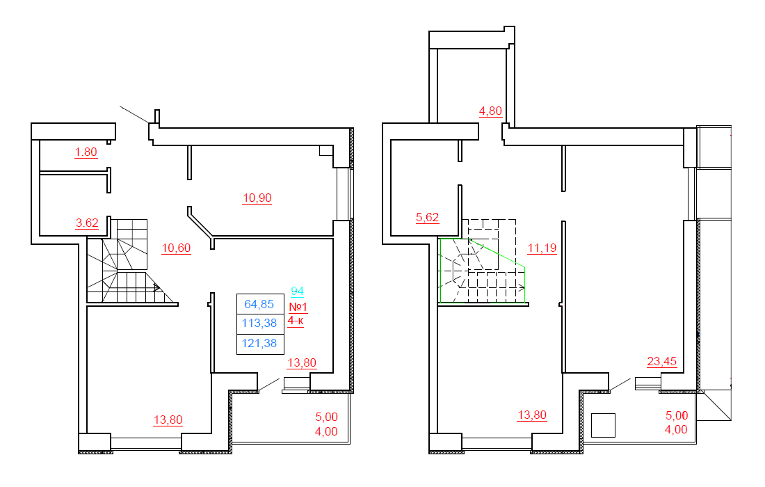 Двухуровневая 121.38 м² в ЖК Остров от 10 300 грн/м², г. Миргород