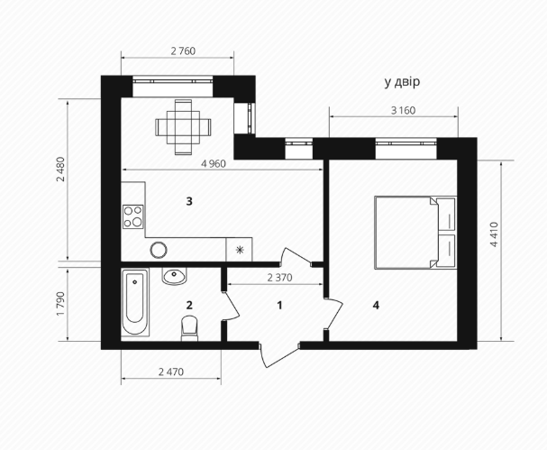 1-кімнатна 46.7 м² в ЖК Європейка від 17 950 грн/м², с. Софіївська Борщагівка