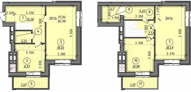 Дворівнева 82.98 м² в ЖК Французький бульвар від 15 650 грн/м², м. Вишгород