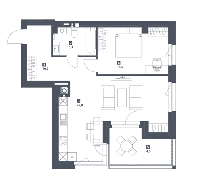 2-кімнатна 64 м² в ЖК S78 від 46 450 грн/м², Львів