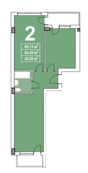 2-кімнатна 66.74 м² в ЖК на вул. Степана Бандери, 23 від 22 600 грн/м², м. Трускавець