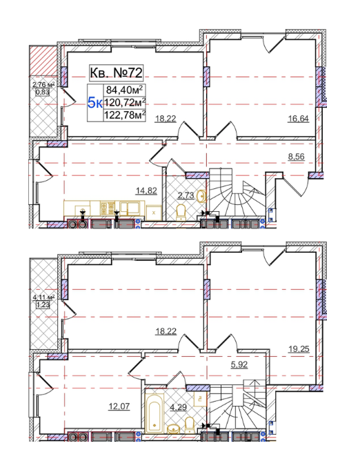 Двухуровневая 122.78 м² в ЖК Сихов Яркий от 15 550 грн/м², Львов