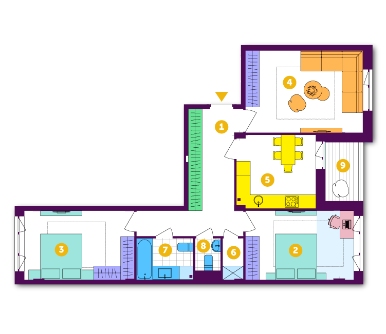 3-комнатная 81.22 м² в ЖК Respublika от 34 250 грн/м², Киев