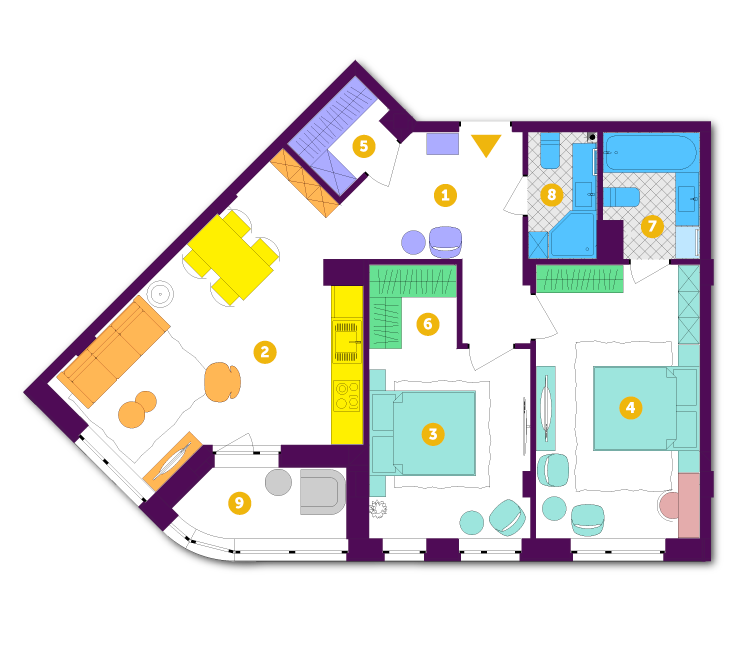 2-комнатная 74.9 м² в ЖК Respublika от 35 350 грн/м², Киев