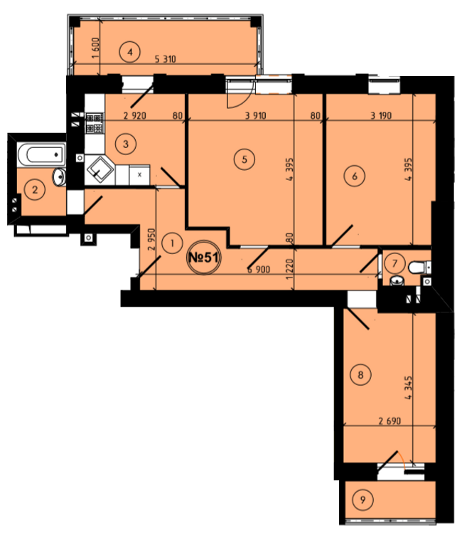 3-кімнатна 71.87 м² в ЖК на вул. Шухевича, 9 від 12 000 грн/м², м. Новояворівськ