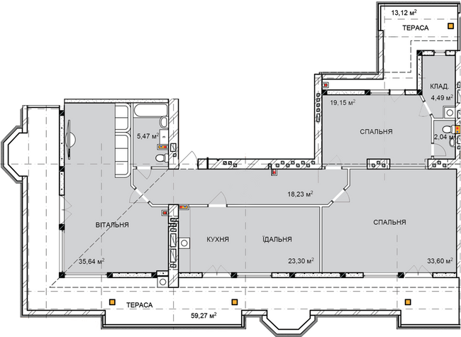 3-комнатная 214.31 м² в ЖК Kaiser от застройщика, Львов