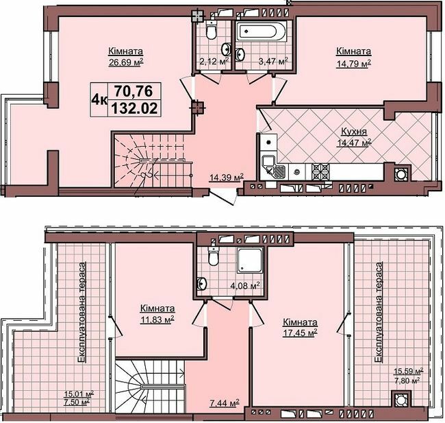 4-комнатная 132.02 м² в ЖК Khmelnytskyi Park от 11 000 грн/м², Львов