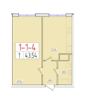 1-комнатная 43.54 м² в ЖК Пятьдесят шестая жемчужина от 17 350 грн/м², Одесса