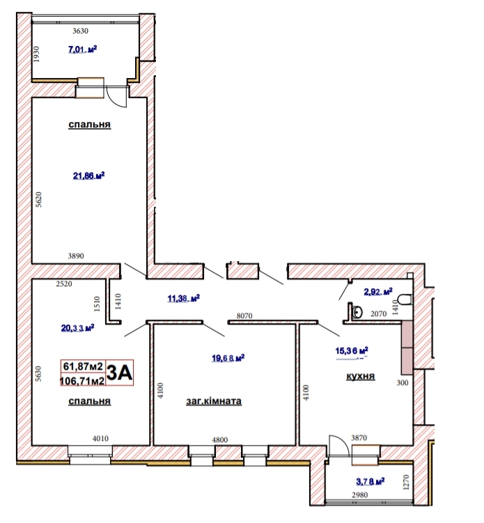 3-комнатная 106.71 м² в ЖК Чабаны 2 от 16 000 грн/м², пгт Чабаны