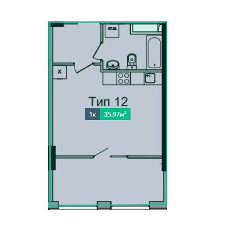 1-кімнатна 35.97 м² в ЖМ ARTVILLE від 22 400 грн/м², смт Авангард