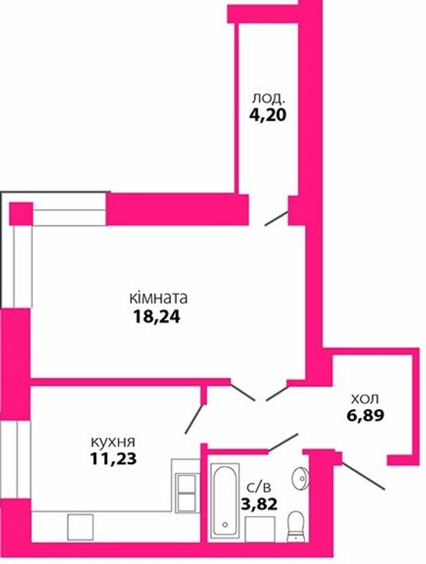 1-кімнатна 44.38 м² в ЖК Квартал Виноградний від 12 550 грн/м², Івано-Франківськ