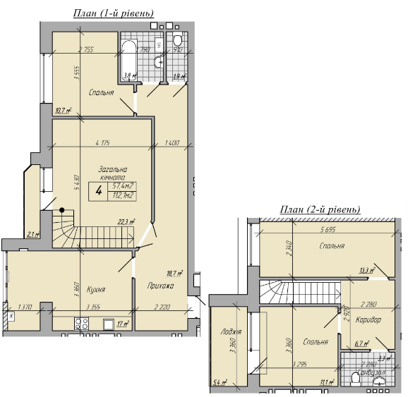 4-кімнатна 112.1 м² в ЖК Центральний від 12 000 грн/м², м. Кременчук