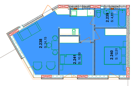 2-кімнатна 51.29 м² в ЖК Сонячний квартал від 51 250 грн/м², с. Голубине