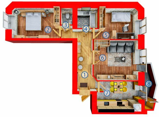 3-комнатная 75.1 м² в ЖК на ул. Галицькая, 7А от 15 200 грн/м², Тернополь