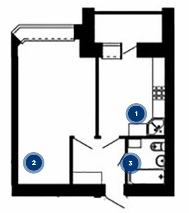 1-комнатная 45.38 м² в ЖК Острозький от 13 900 грн/м², Тернополь