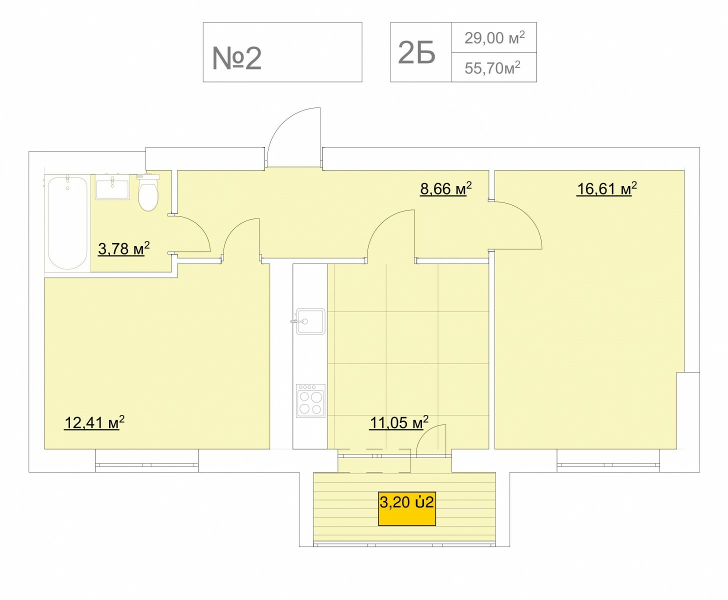 2-комнатная 55.7 м² в ЖК Гранд Виллас от 10 700 грн/м², пгт Ворзель