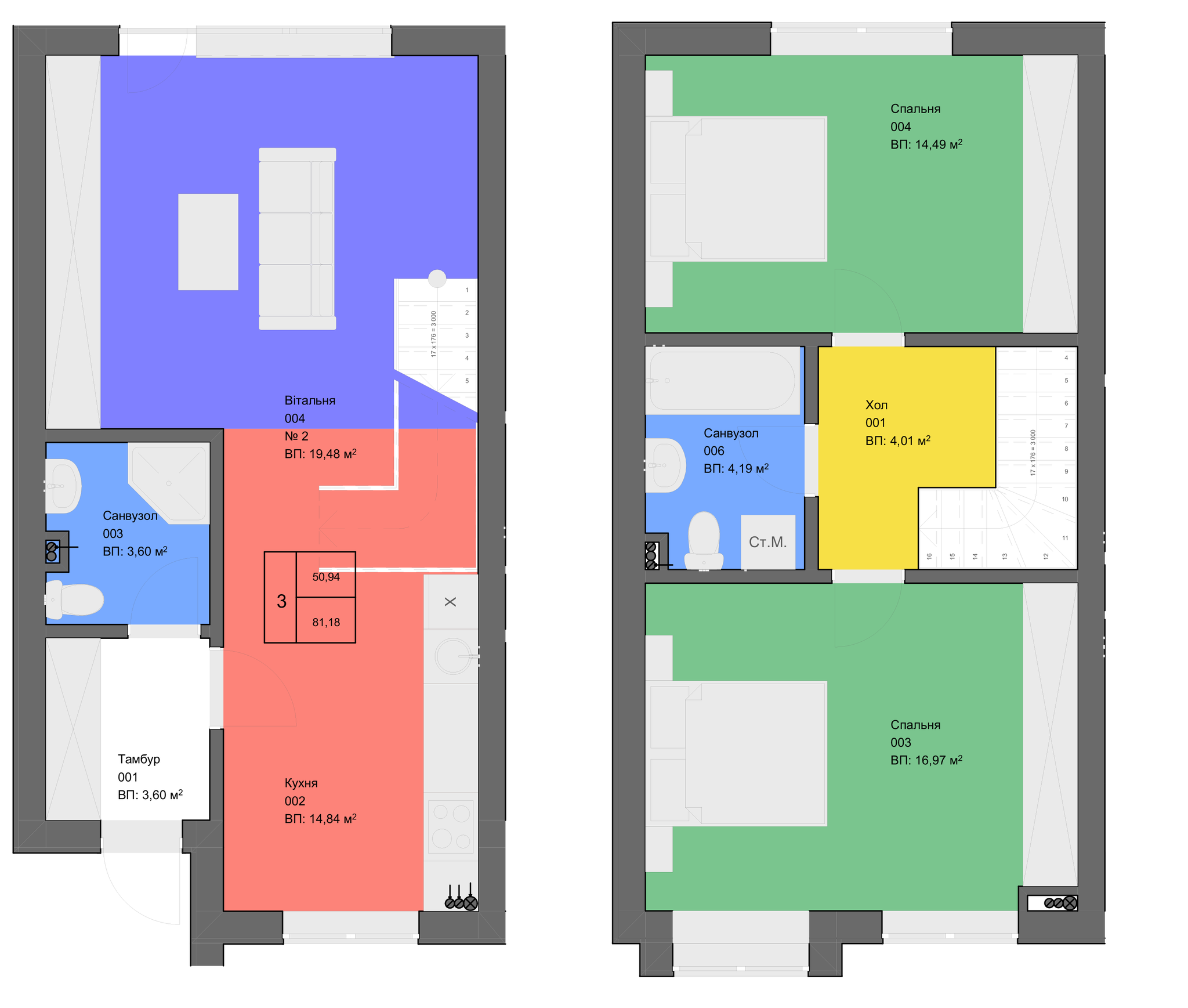 Таунхаус 84 м² в Таунхаусы Townhouseclub от 16 429 грн/м², с. Софиевская Борщаговка