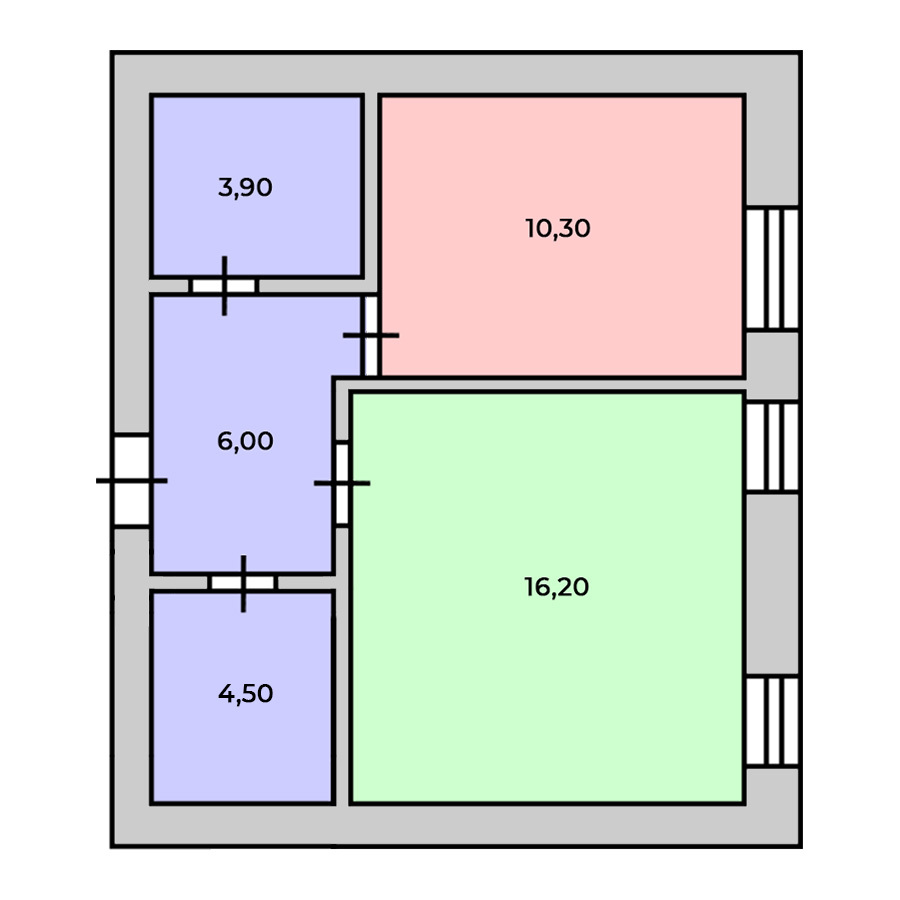 1-кімнатна 40.2 м² в КБ Болгарский від 25 000 грн/м², с. Софіївська Борщагівка